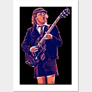 ANGUS YOUNG THE GUITARIST LEGEND Posters and Art